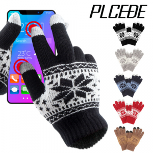 플씨드 스마트 터치 눈꽃 장갑