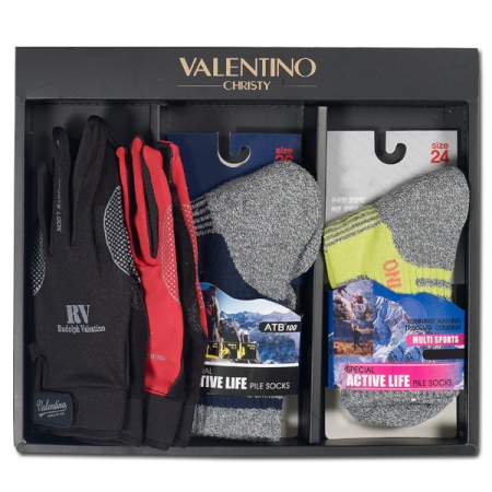 발렌티노 기능성종목 등산 양말 (남 / 여) +발렌티노 터치폰 등산 장갑 (남 / 여) 4종 세트 #2