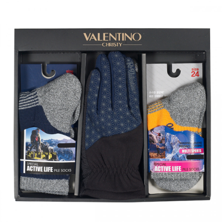 발렌티노 기능성 종목 등산 양말 (남 / 여) +발렌티노 터치폰 기모 등산 장갑 (남) 3종 세트 #2