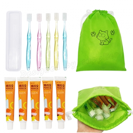 선물세트 치아튼튼 3호 크리스탈캡 5p 칫솔 치약 세트 #4