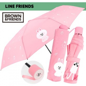 라인프렌즈 코니패턴 3단 수동 우산 (케이스 포함)