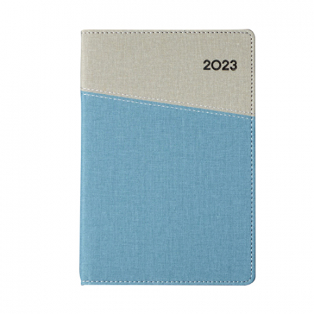 페브릭 스카이 투톤 습식 PU 양장 다이어리 32절 #2