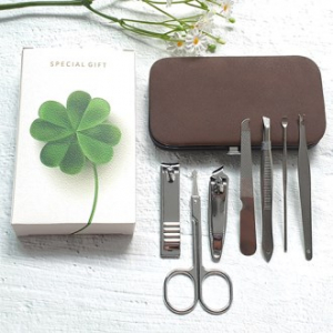 스웨이드 네일 세트 (다크브라운) 코털가위