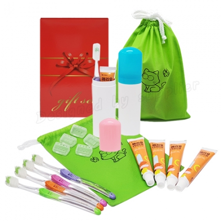 선물세트 치아튼튼 5호 파스텔 클린캡 5p 칫솔 치약 세트 #2