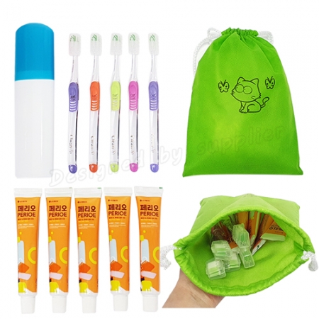 선물세트 치아튼튼 5호 파스텔 클린캡 5p 칫솔 치약 세트 #4