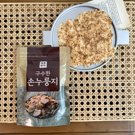 [하루한끼] 구수한 손 누룽지 110g 수입쌀 ( 어르신 노인 효도 영양 건강간식 홍보물 복지물품 구호품 물품기부 / 스티커 부착 가능 ) #4