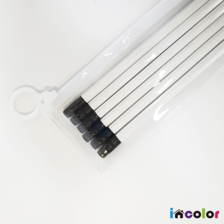 인컬러 고주파 6본입 화이트 육각 연필 세트 #3