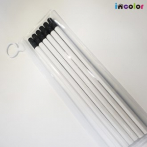 인컬러 고주파 6본입 화이트 육각 연필 세트