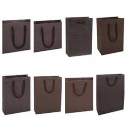 엠보 쇼핑백 밤색 8종