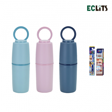 에클리츠 손잡이 칫솔통 칫솔 치약 양치컵 칫솔케이스 키즈 세트 #2