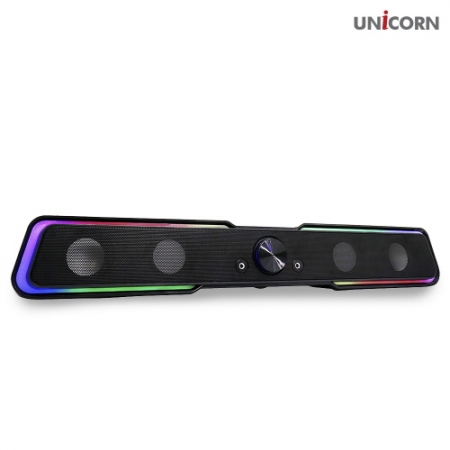 유니콘 2세대 레인보우 RGB LED 게이밍 USB 2채널 컴퓨터 PC사운드바 스피커 SB-M9 #4