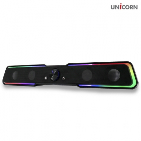 유니콘 2세대 레인보우 RGB LED 게이밍 USB 2채널 컴퓨터 PC사운드바 스피커 SB-M9 #3