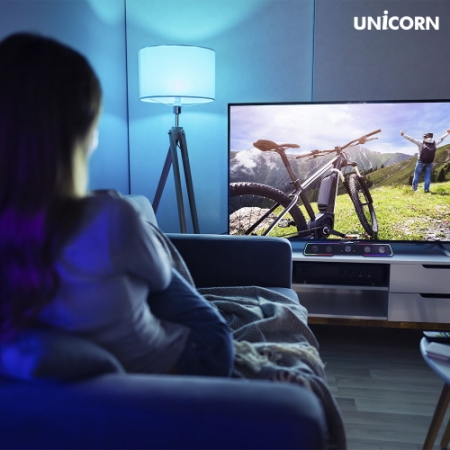 유니콘 2세대 레인보우 RGB LED 게이밍 USB 2채널 컴퓨터 PC사운드바 스피커 SB-M9 #8