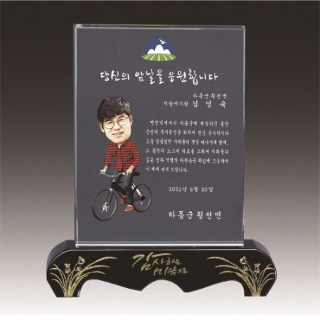 금문양 크리스탈 상패 25 #5