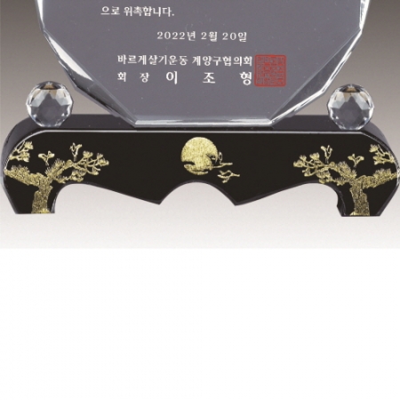 금문양 크리스탈 상패 24 #5