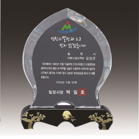 금문양 크리스탈 상패 19 #6