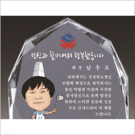 금문양 크리스탈 상패 13 #3