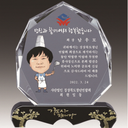 금문양 크리스탈 상패 13 #2