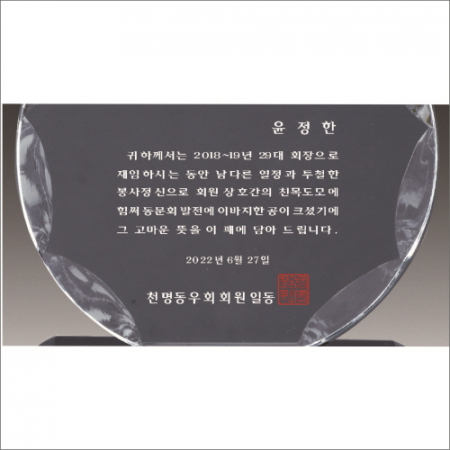 금문양 크리스탈 상패 12 #4
