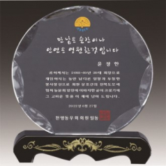 금문양 크리스탈 상패 12