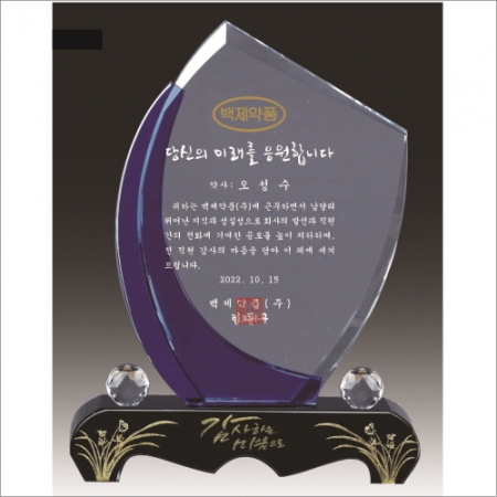 금문양 크리스탈 상패 11 #6