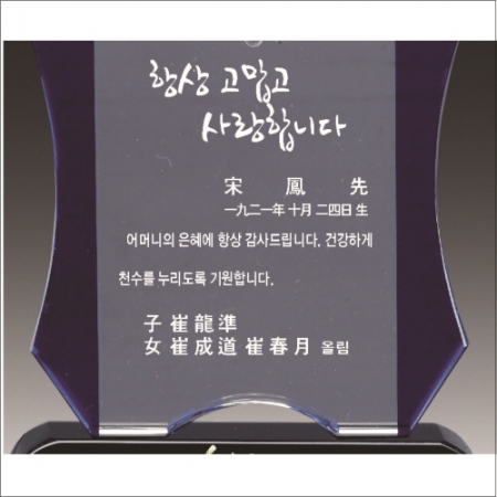 금문양 크리스탈 상패 9 #4