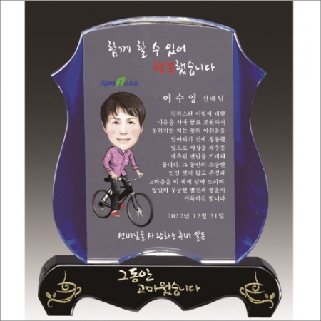 금문양 크리스탈 상패 7 #6