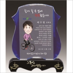 금문양 크리스탈 상패 7