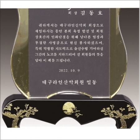 금문양 크리스탈 상패 6 #4
