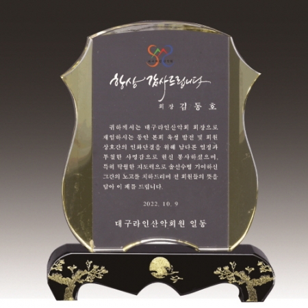 금문양 크리스탈 상패 6 #2