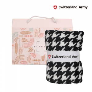 스위칠랜드아미 블랙 패턴 담요 소형