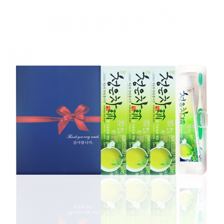 알뜰 박스 10호 (청은차 치약 3개 + 휴대용 칫솔 치약세트 + 선물케이스) #2