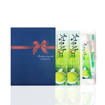 알뜰 박스 9호 (청은차 치약 2개 + 휴대용 칫솔 치약세트 + 선물케이스) #2