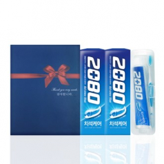 알뜰 박스 4호 (2080 치약 2개 + 휴대용 칫솔 치약세트 + 선물케이스)