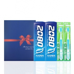 알뜰 박스 1호 (2080 치약 2개 + 미세모 칫솔 2개)