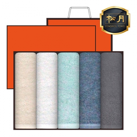 [송월타올] 라이트 무지타올 40 5매 고급 세트 #2