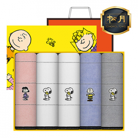 스누피 프렌즈40 타올 5매 고급 세트 #2