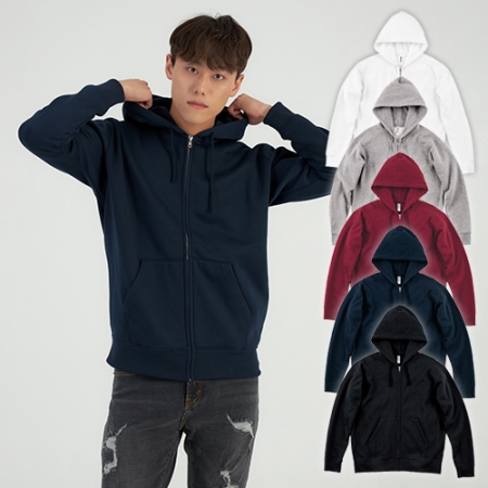 남자 여자 따뜻한 기모 속건성 기능 후드 집업 #2