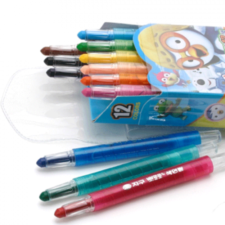 지구화학 뽀로로 미니색연필 샤프식 12/24색 #2