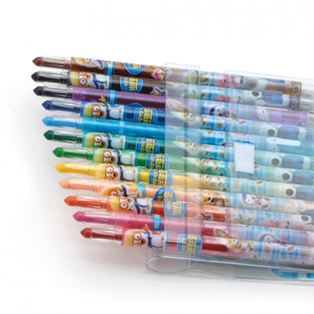 지구화학 뽀로로 샤프식 색연필 12, 24색 #2