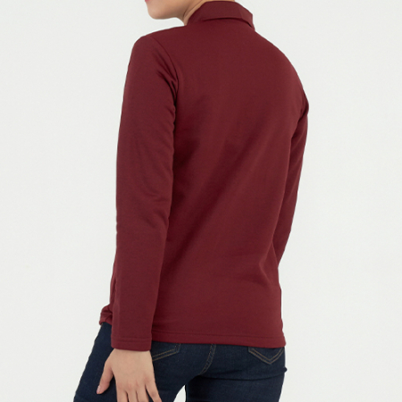 남성 여성 단체 속 기모 긴팔 카라 티셔츠 #4