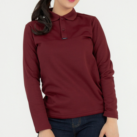 남성 여성 단체 속 기모 긴팔 카라 티셔츠 #3