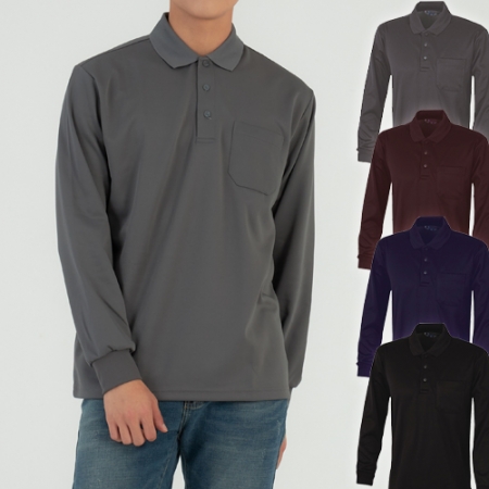 에어 기모 긴팔 카라 티셔츠, 남성 여성 단체 티셔츠 #2