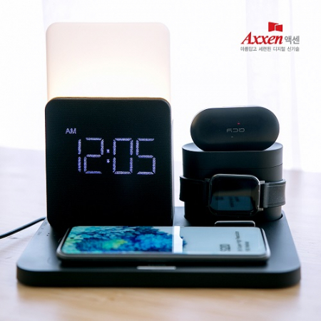 액센A160 5in1 15W 무선 충전 시계 무드 램프 거치대 #3