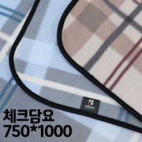 플랜 체크 담요 중형