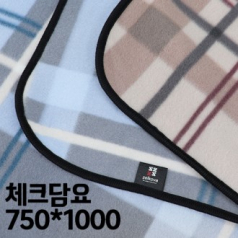 플랜 체크 담요 중형