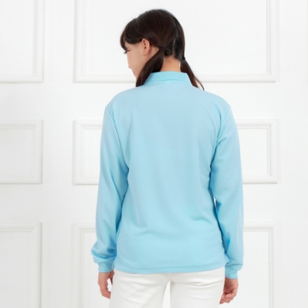 드라이 기능성 긴팔 폴로 카라 티셔츠, 남자 여자 단체 티셔츠 #7