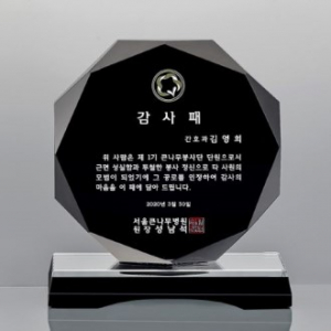 블랙 크리스탈 상패 SD14)109-4