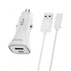 [요이치] 앨빈S LED 초고속 차량용 충전 시거잭 43W PPS USB PD 타입