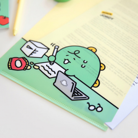 캐릭터 L홀더 그린, 캐릭터 파일꽂이 220*310mm #4